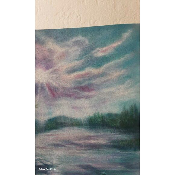 Stunning Arizona Sunset Hand Made in Magic Colors Possibly Chalk or Pencil - Picture 5 of 6